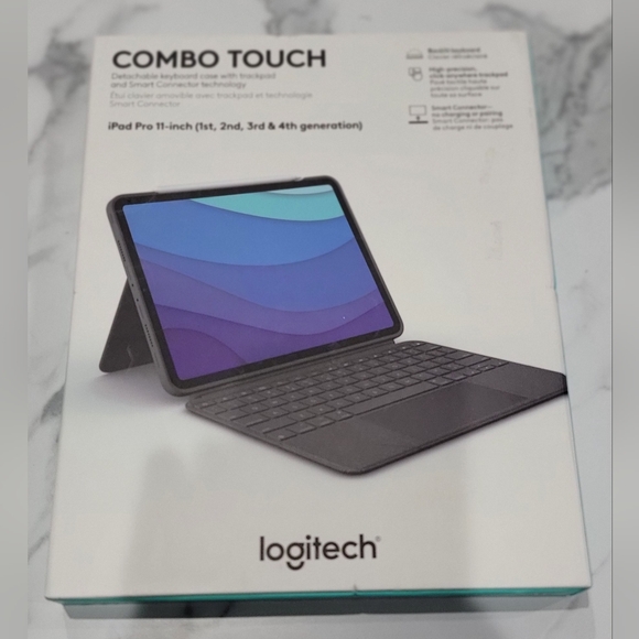 Logitech Combo Touch Keyboard Case for 11 inch iPad Pro 1st 2nd 3rd 4th Gen - Picture 1 of 8
